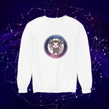Sudadera Axolotzin Horóscopos Galaxy Tauro Ajolote Unisex