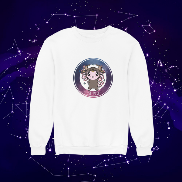 Sudadera Axolotzin Horóscopos Galaxy Tauro Ajolote Unisex