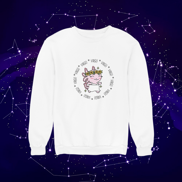 Sudadera Axolotzin Horóscopos Aro Virgo Ajolote Unisex