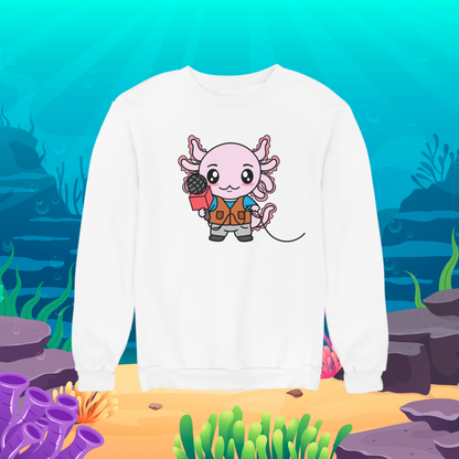 Sudadera Axolotzin Reportero Ajolote Unisex