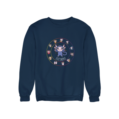 Sudadera Horóscopos Escorpio Axolotzin Ajolote Unisex