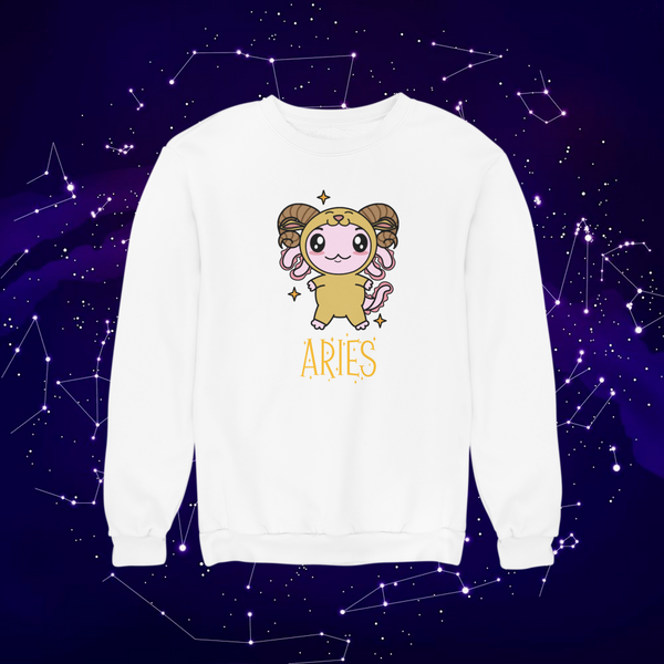 Sudadera Axolotzin Horóscopos Nombre Aries Ajolote Unisex