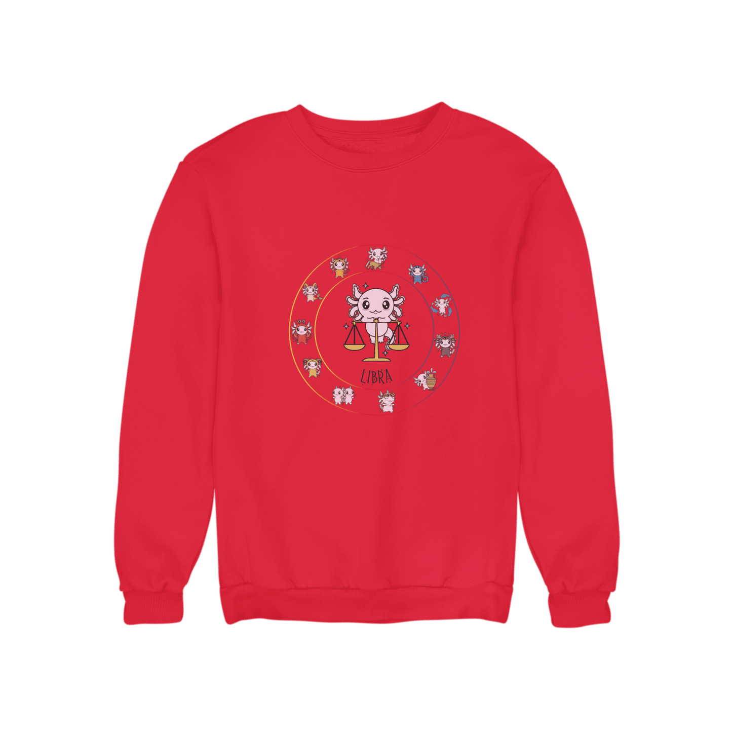 Sudadera Horóscopos Libra Axolotzin Ajolote Unisex
