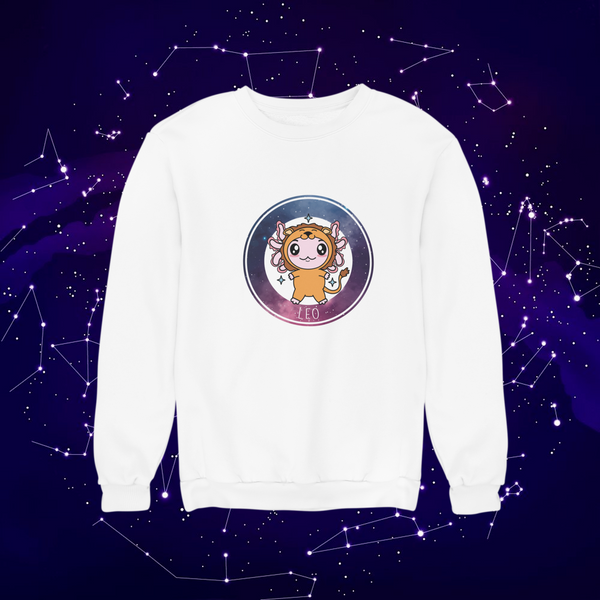 Sudadera Axolotzin Horóscopos Galaxy Leo Ajolote Unisex