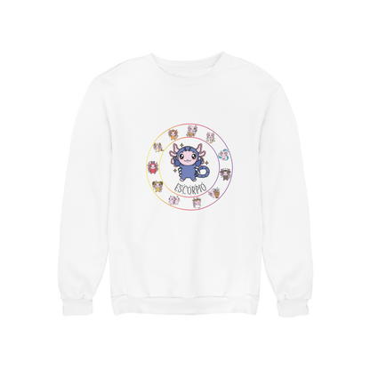 Sudadera Horóscopos Escorpio Axolotzin Ajolote Unisex