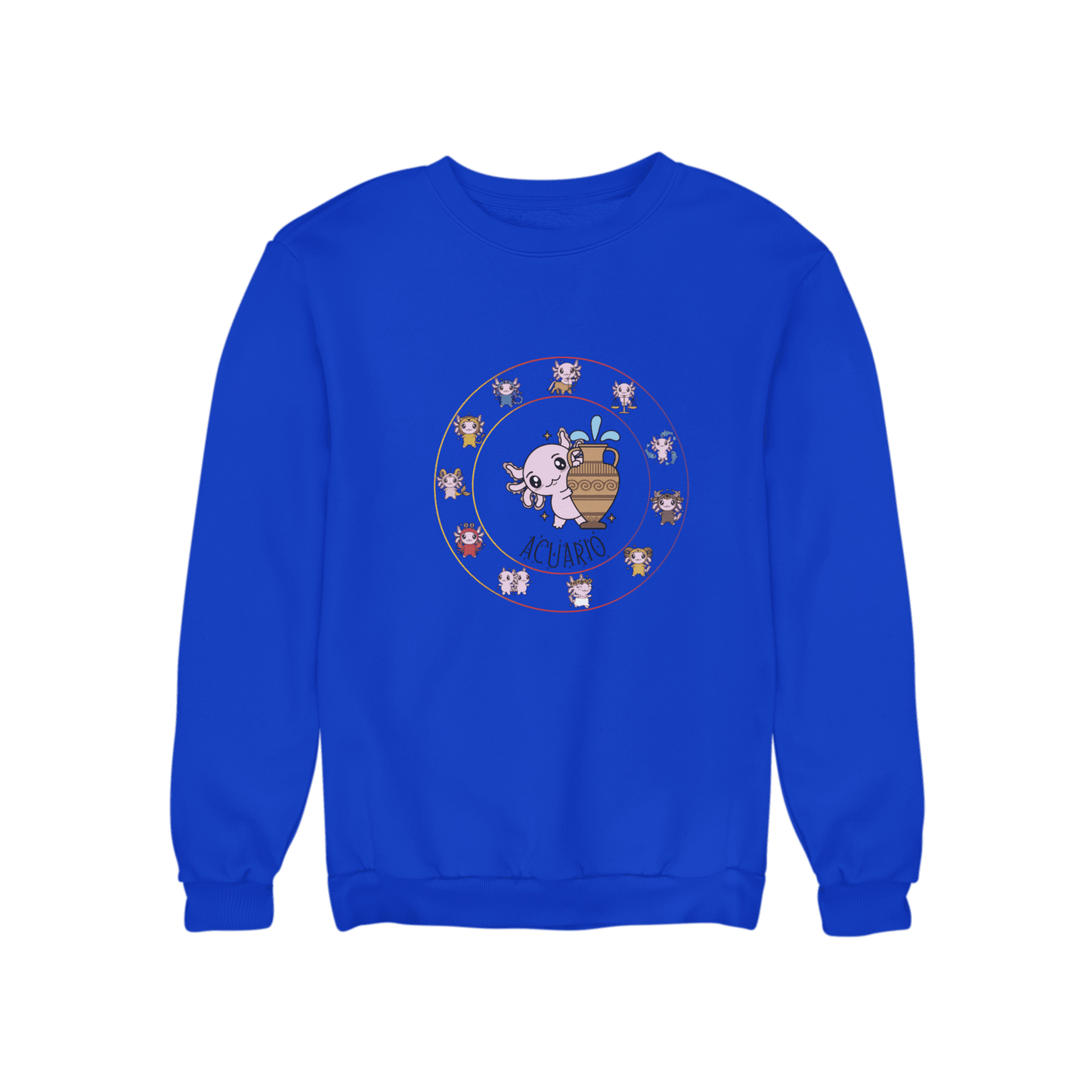 Sudadera Horóscopos Acuario Axolotzin Ajolote Unisex