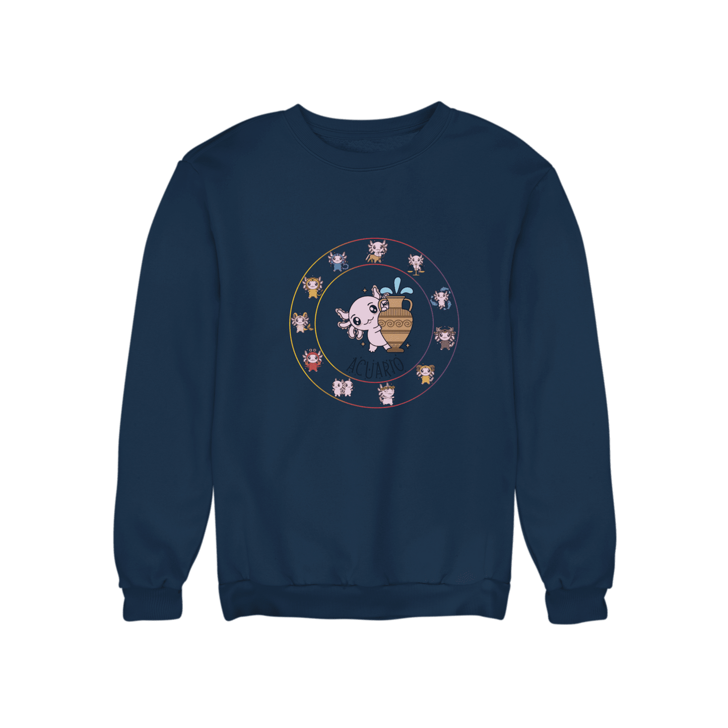 Sudadera Horóscopos Acuario Axolotzin Ajolote Unisex