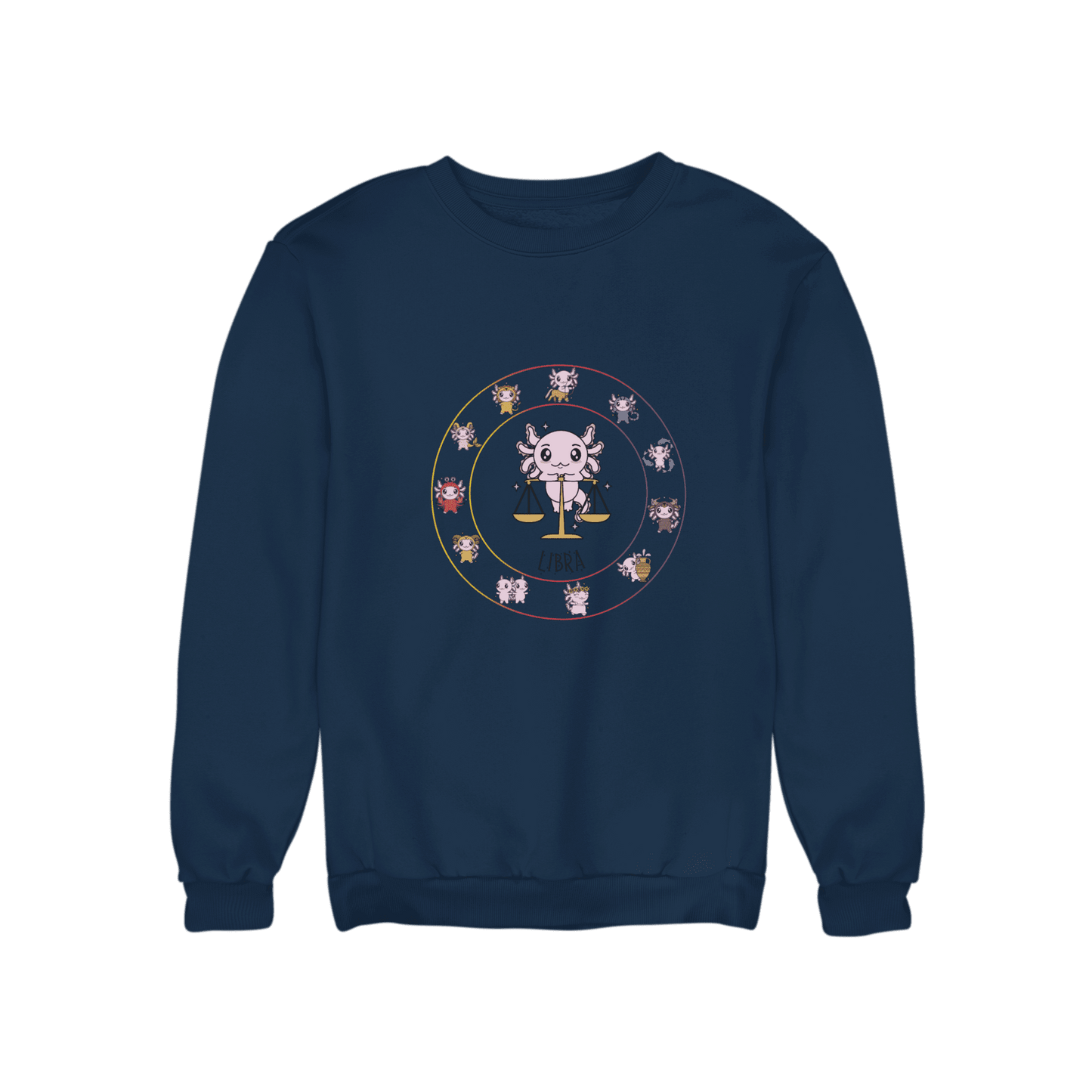 Sudadera Horóscopos Libra Axolotzin Ajolote Unisex
