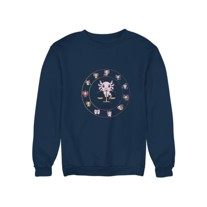 Sudadera Horóscopos Libra Axolotzin Ajolote Unisex