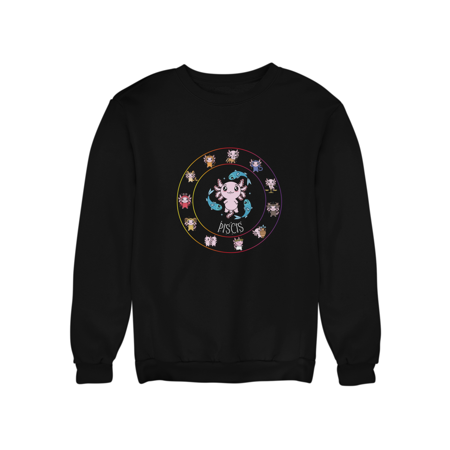Sudadera Horóscopos Piscis Axolotzin Ajolote Unisex