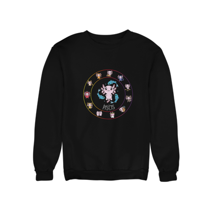 Sudadera Horóscopos Piscis Axolotzin Ajolote Unisex