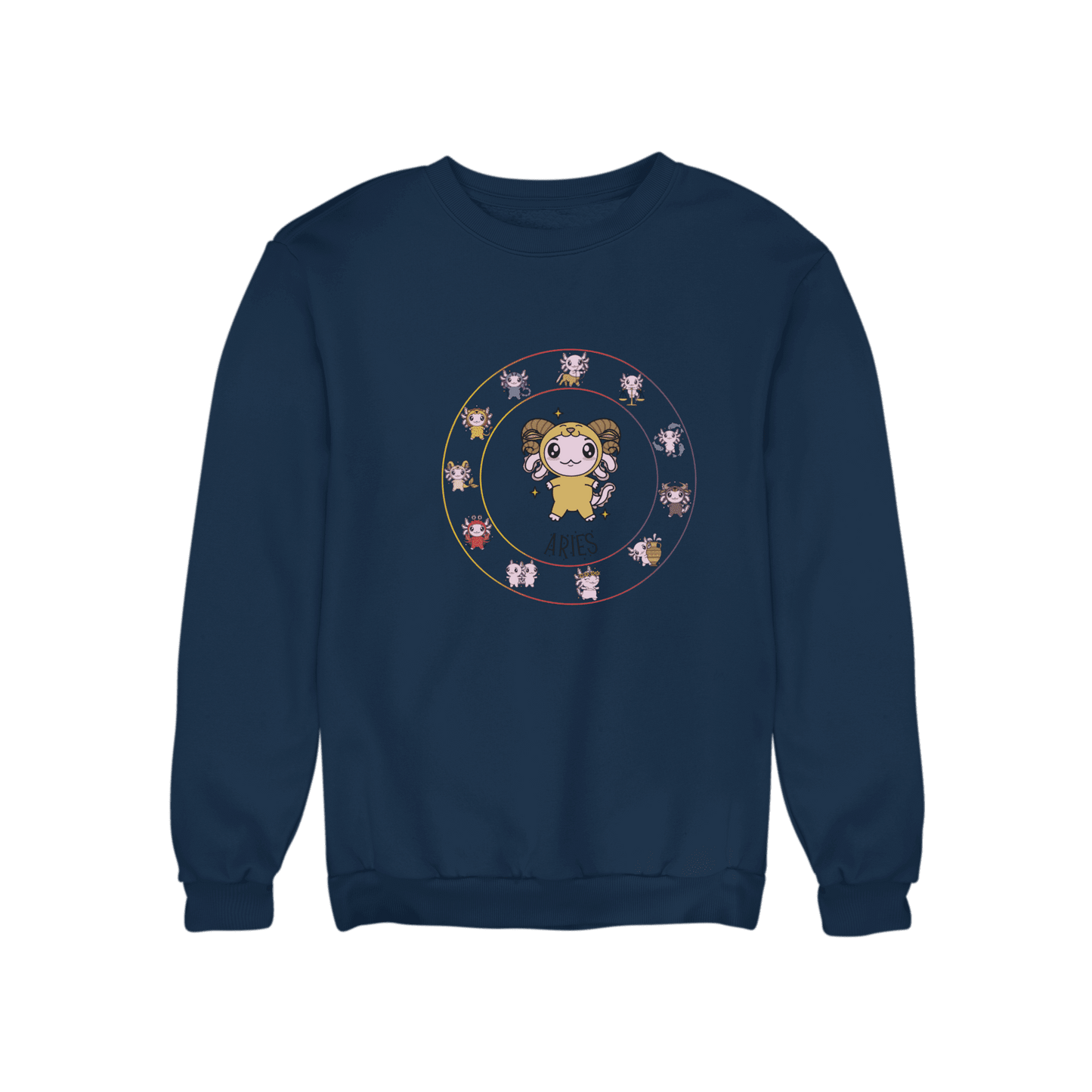 Sudadera Horóscopos Aries Axolotzin Ajolote Unisex