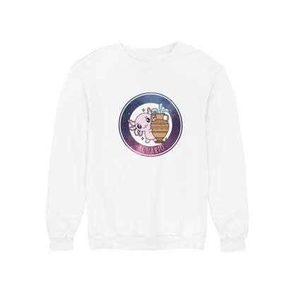 Sudadera Axolotzin Horóscopos Galaxy Acuario Ajolote Unisex