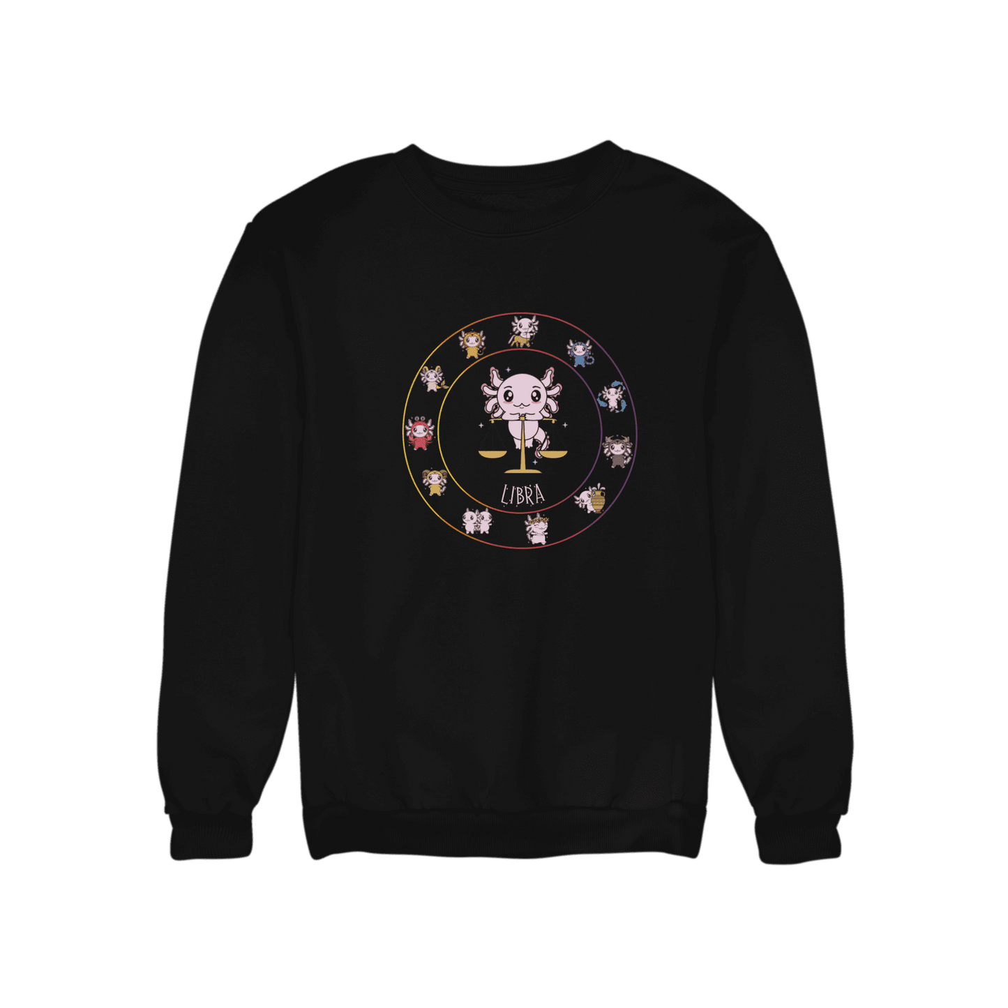 Sudadera Horóscopos Libra Axolotzin Ajolote Unisex