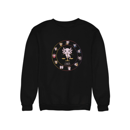 Sudadera Horóscopos Libra Axolotzin Ajolote Unisex