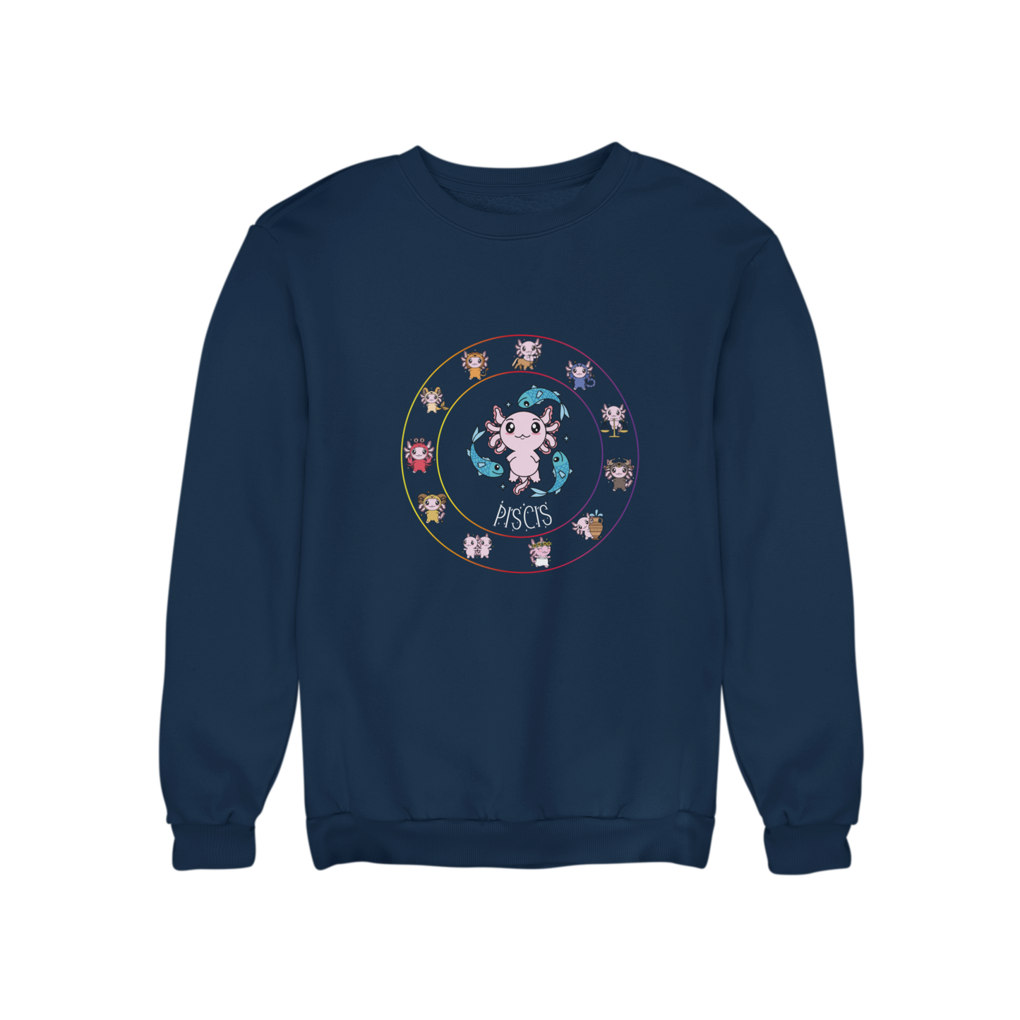 Sudadera Horóscopos Piscis Axolotzin Ajolote Unisex