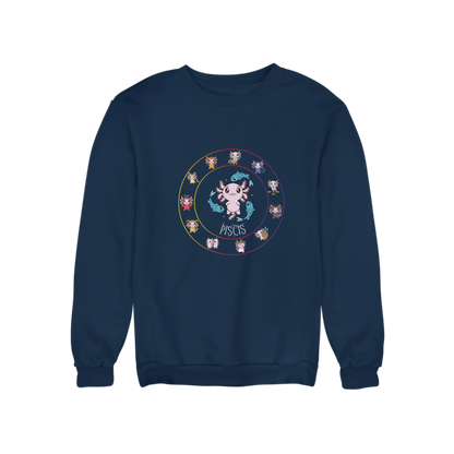 Sudadera Horóscopos Piscis Axolotzin Ajolote Unisex