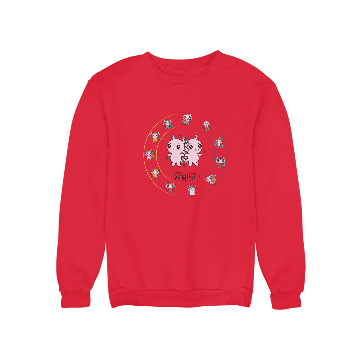 Sudadera Horóscopos Geminis Axolotzin Ajolote Unisex