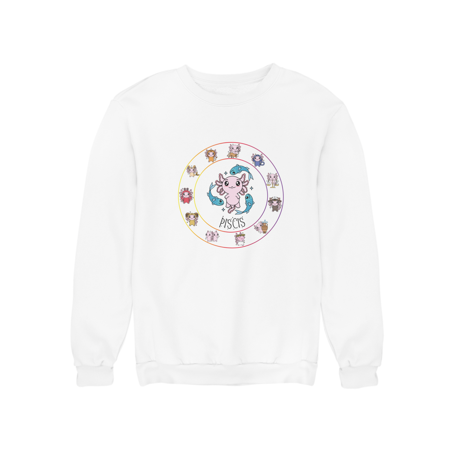 Sudadera Horóscopos Piscis Axolotzin Ajolote Unisex