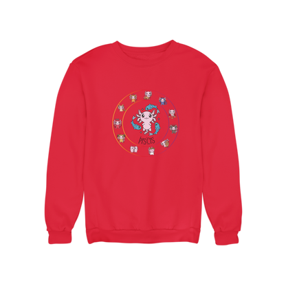 Sudadera Horóscopos Piscis Axolotzin Ajolote Unisex