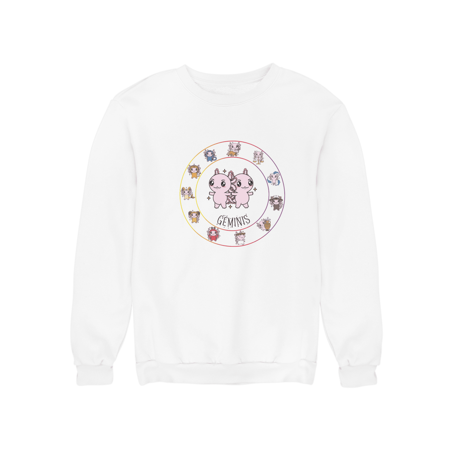 Sudadera Horóscopos Geminis Axolotzin Ajolote Unisex