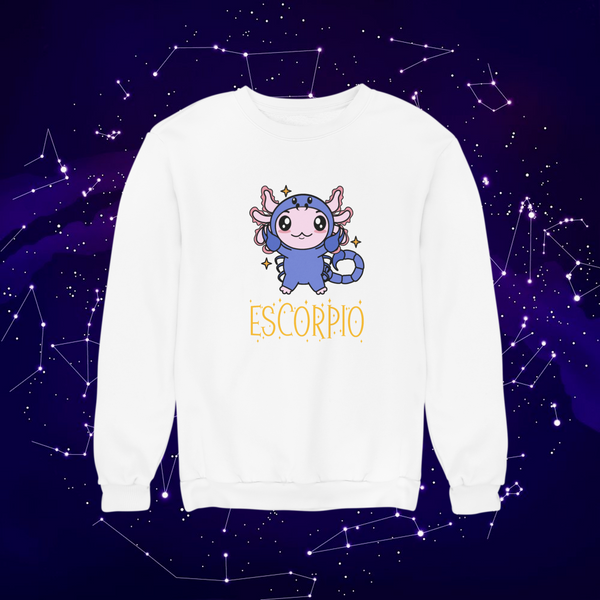 Sudadera Axolotzin Horóscopos Nombre Escorpio Ajolote Unisex