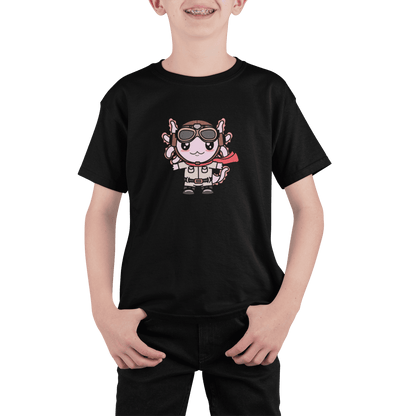 Playera Axolotzin Aviador Ajolote Adulto E Infantil