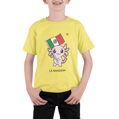 Playera Axoloteria La Bandera Ajolote Adulto E Infantil