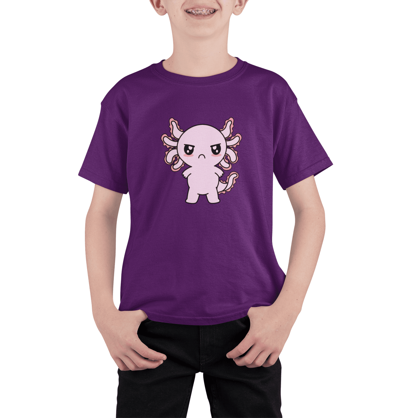 Playera Axolotzin Enojado Ajolote Adulto E Infantil