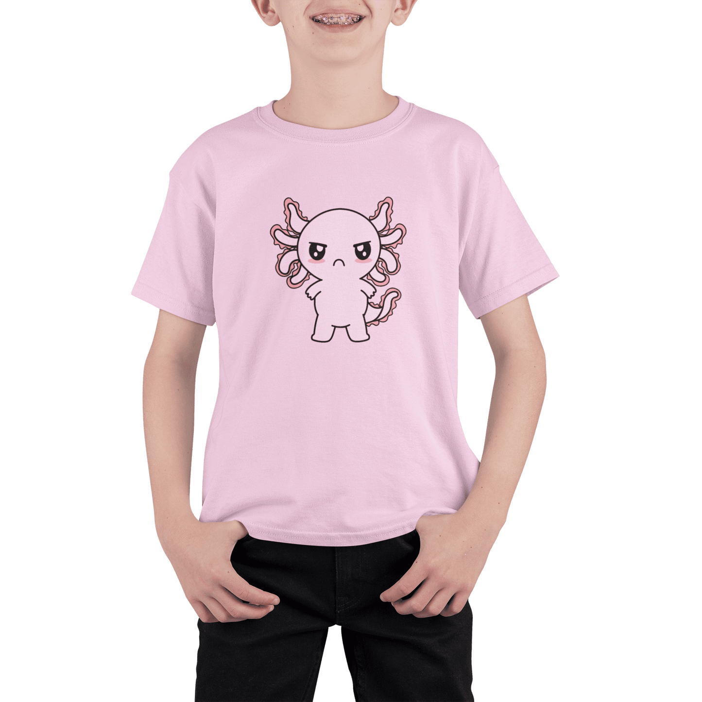 Playera Axolotzin Enojado Ajolote Adulto E Infantil