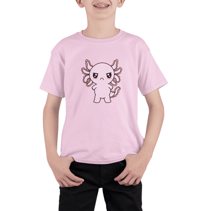 Playera Axolotzin Enojado Ajolote Adulto E Infantil