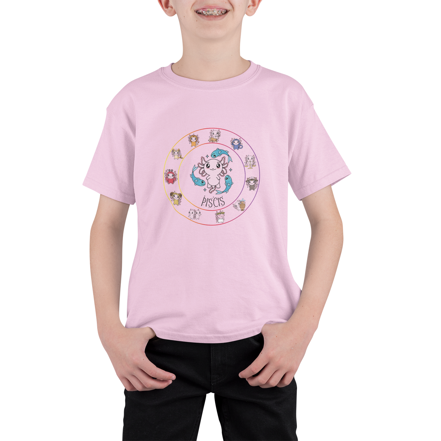 Playera Horoscopos Piscis Axolotzin Ajolote Adulto E Infantil