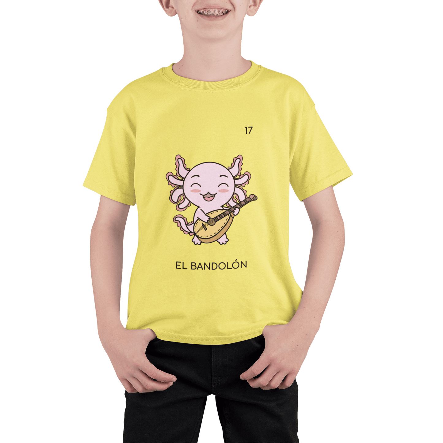 Playera Axoloteria El Bandolon Ajolote Adulto E Infantil