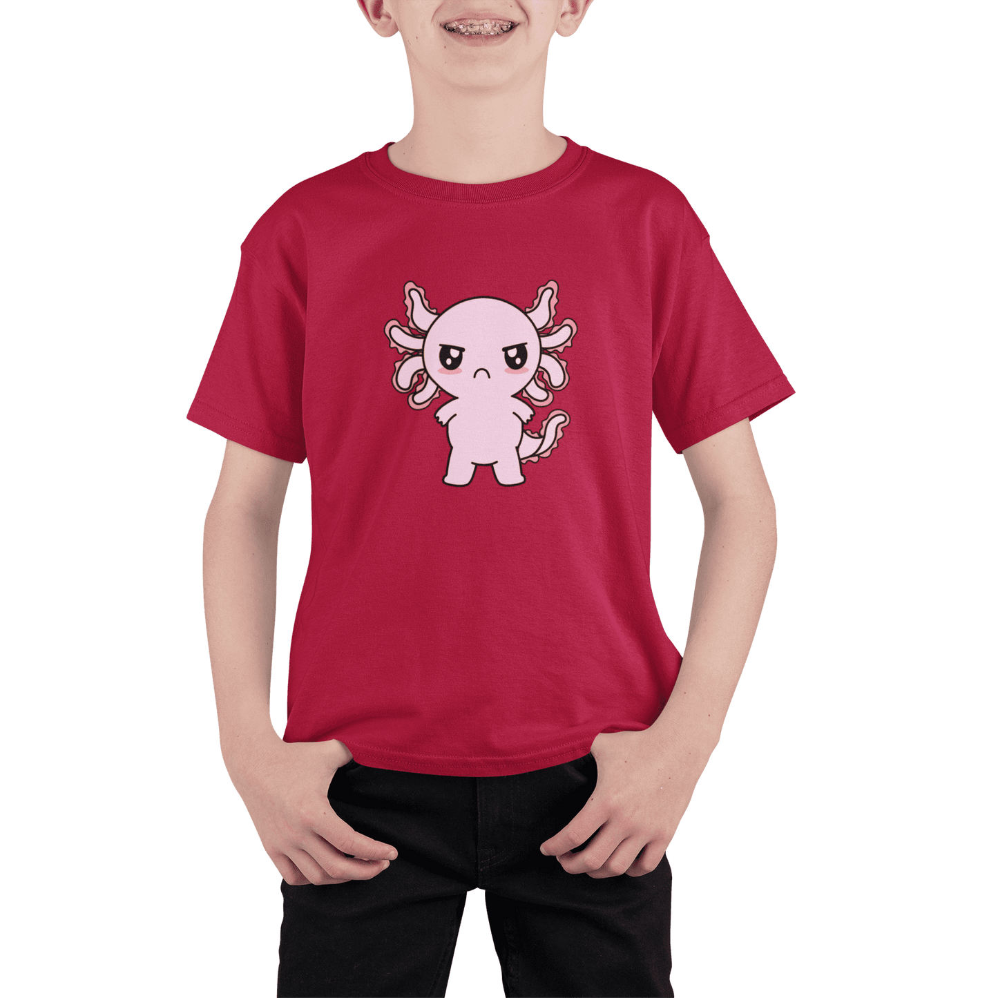 Playera Axolotzin Enojado Ajolote Adulto E Infantil