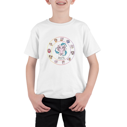 Playera Horoscopos Piscis Axolotzin Ajolote Adulto E Infantil