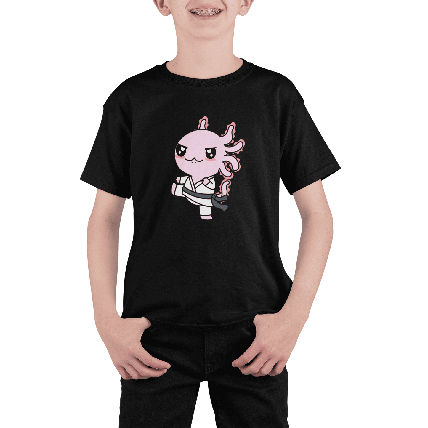 Playera Axolotzin Karateka Ajolote Adulto E Infantil