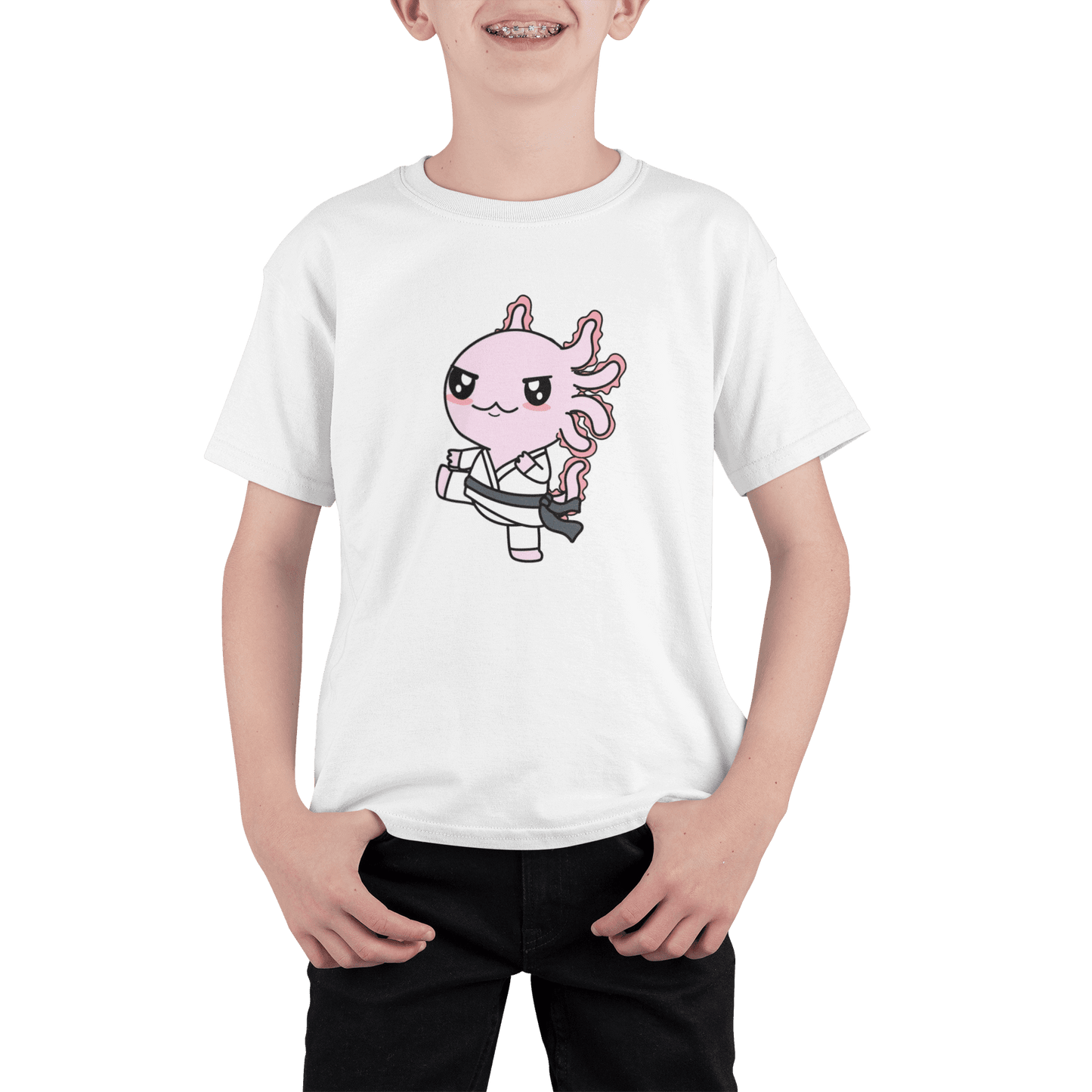 Playera Axolotzin Karateka Ajolote Adulto E Infantil