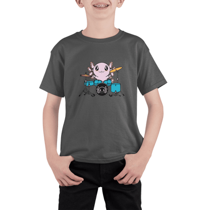 Playera Axolotzin Baterista Ajolote Adulto E Infantil