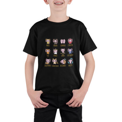Playera Axolotzin Horoscopos Ajolote Adulto E Infantil