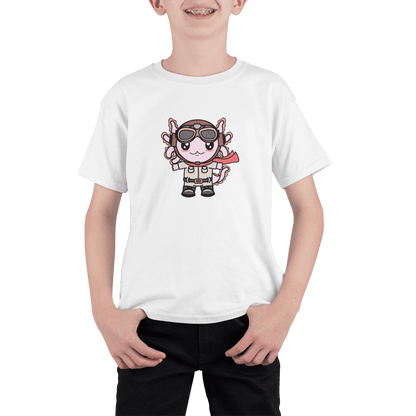 Playera Axolotzin Aviador Ajolote Adulto E Infantil