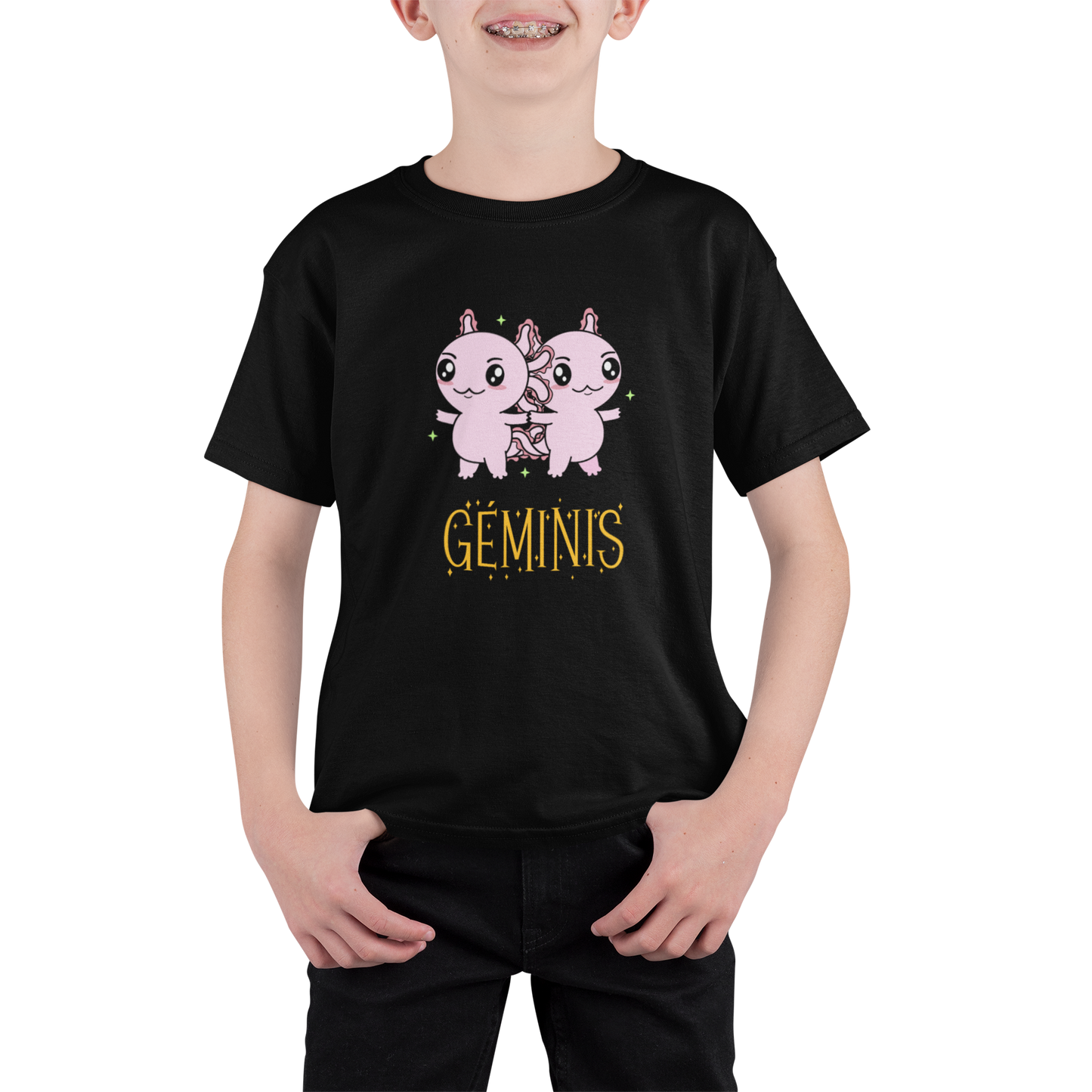 Playera Axolotzin Horoscopos Nombre Geminis Ajolote Adulto E Infantil