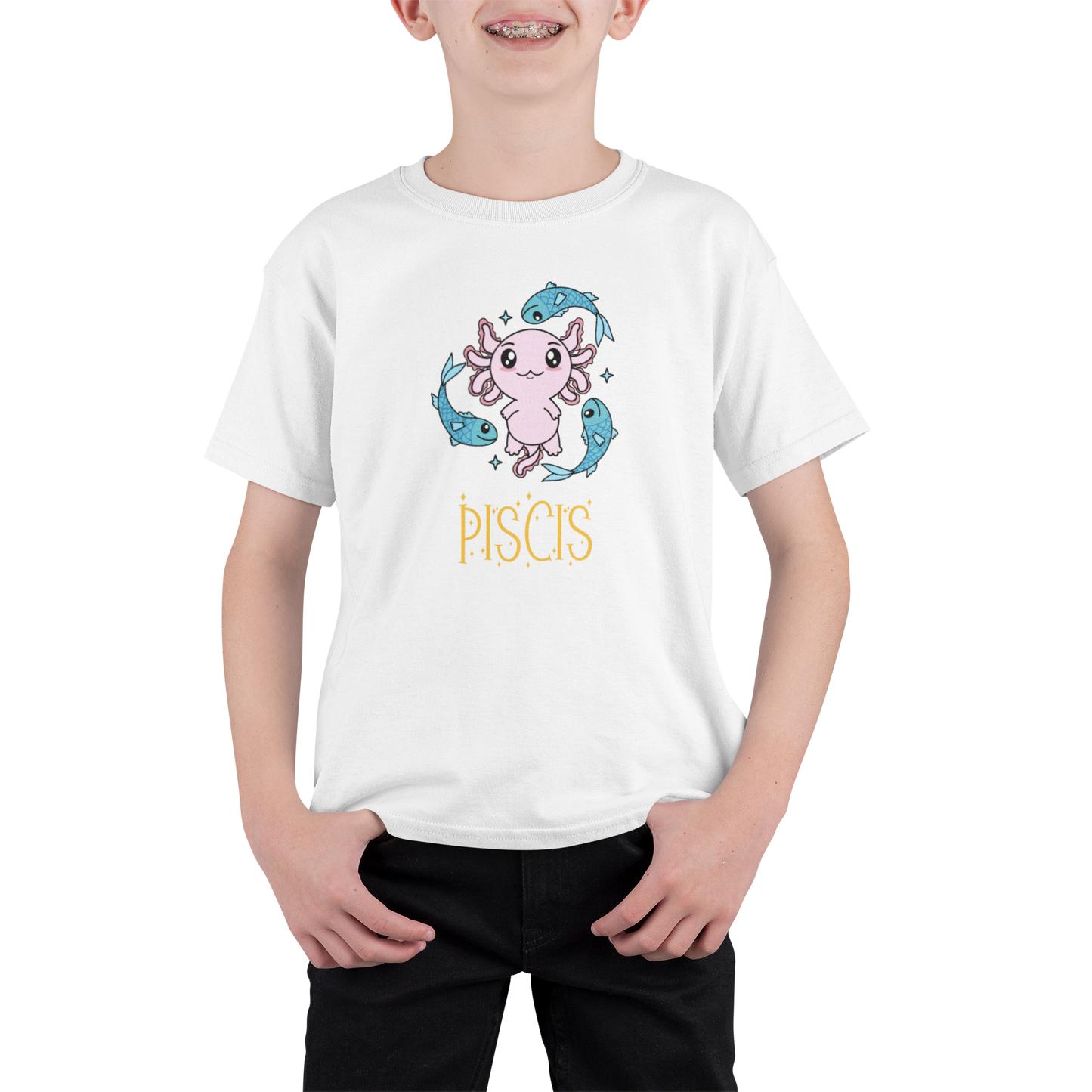 Playera Axolotzin Horoscopos Nombre Piscis Ajolote Adulto E Infantil