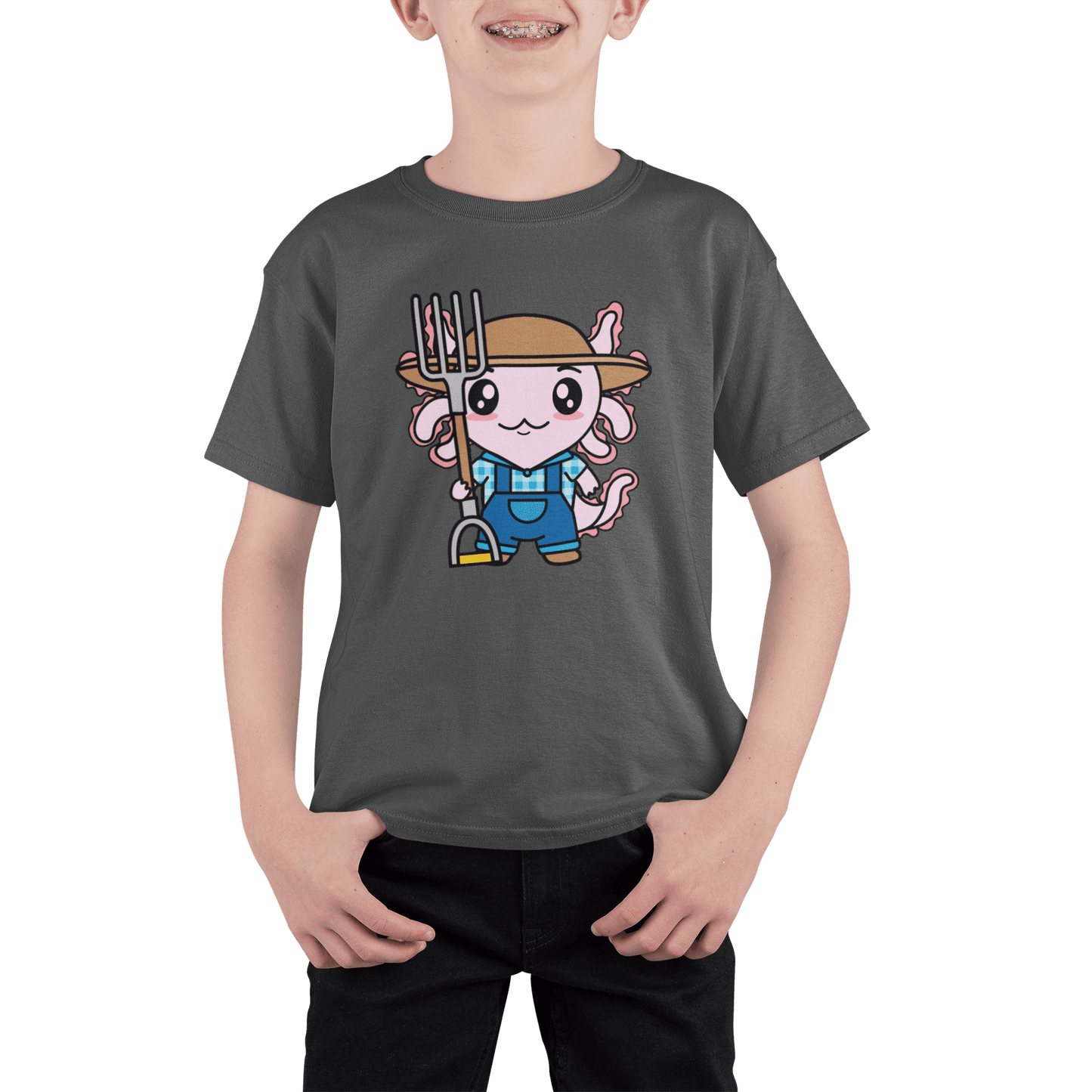 Playera Axolotzin Granjero Ajolote Adulto E Infantil