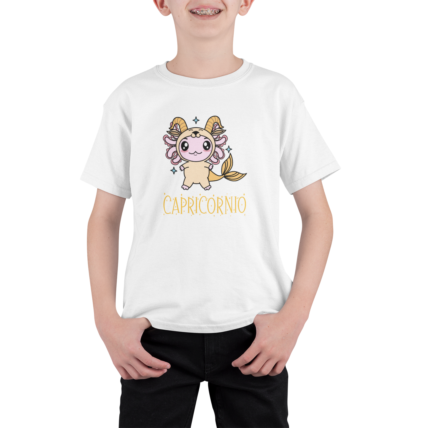 Playera Axolotzin Horoscopos Nombre Capricornio Ajolote Adulto E Infantil