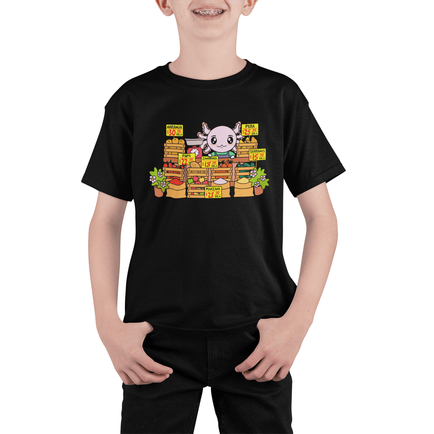 Playera Axolotzin Marchante Ajolote Adulto E Infantil