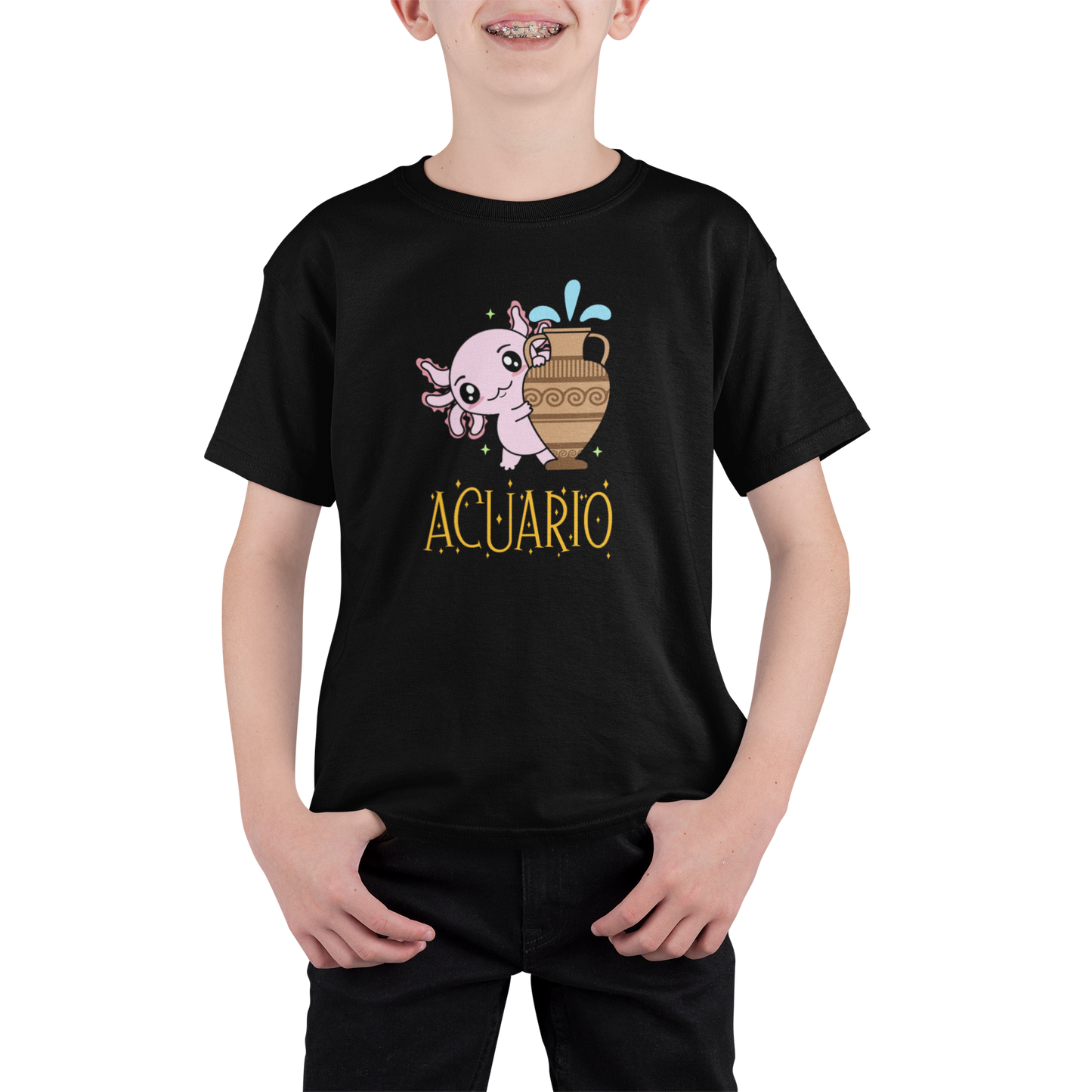 Playera Axolotzin Horoscopos Nombre Acuario Ajolote Adulto E Infantil