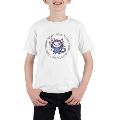 Playera Axolotzin Horoscopos Aro Escorpio Ajolote Adulto E Infantil