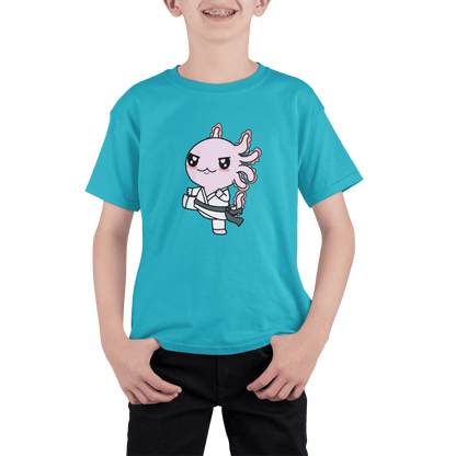 Playera Axolotzin Karateka Ajolote Adulto E Infantil