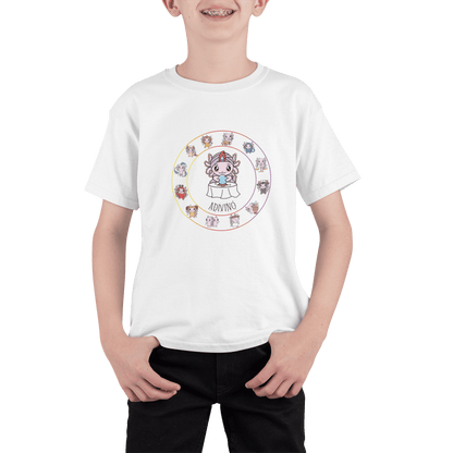 Playera Horoscopos Adivino Axolotzin Ajolote Adulto E Infantil