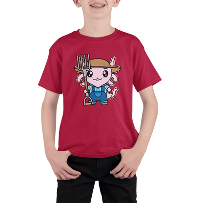 Playera Axolotzin Granjero Ajolote Adulto E Infantil